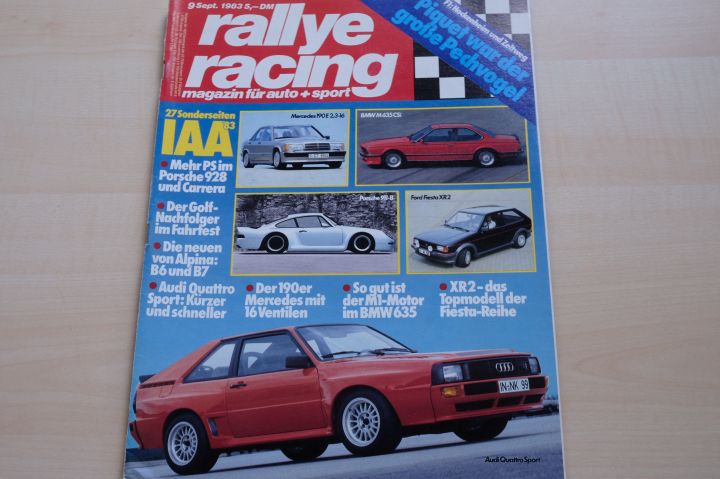 Deckblatt Rallye Racing (09/1983)